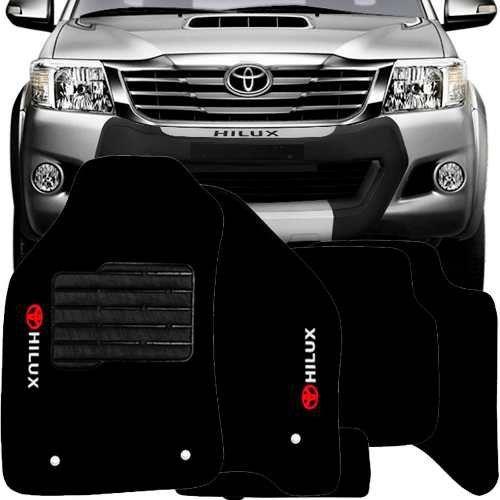 Imagem de Tapete Carpete Tevic Toyota Hilux 2013 14 15 Cabine Dupla