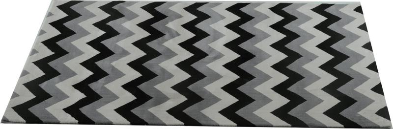 Imagem de Tapete Chevron Cinzas 1,00x1,50m Scandinavia Zigzag