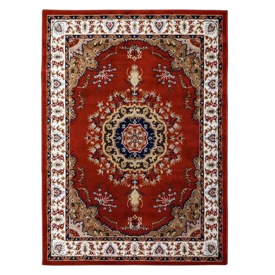 Imagem de Tapete Clássico Oriental Vermelho 150x200 Cm Medalhão Persa