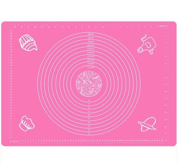 Imagem de Tapete Culinário Silicone Antiaderente Massas Bolos 70x50 cm