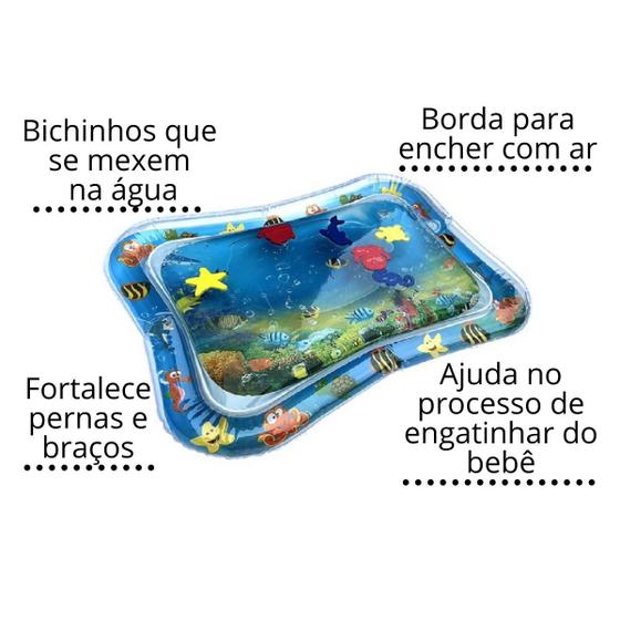 Imagem de Tapete de agua inflavel atividades almofada infantil bebe