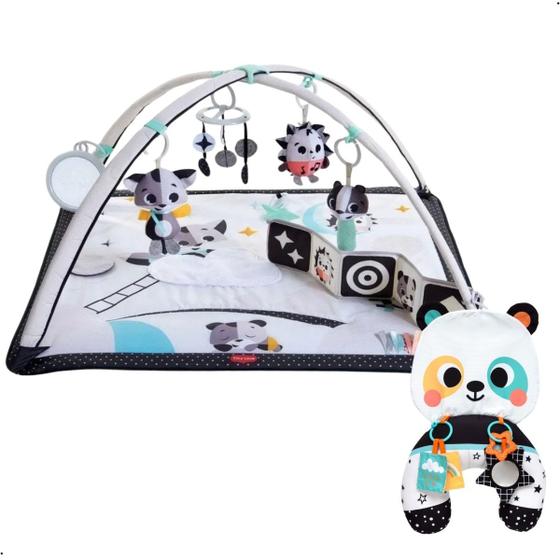 Imagem de Tapete de Atividades Bebe Preto e Branco Almofada Tummy Time