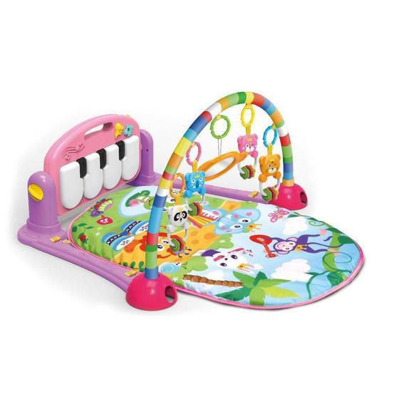 Imagem de Tapete De Atividades Infantil Com Arco E Piano Musical Rosa - Color Baby