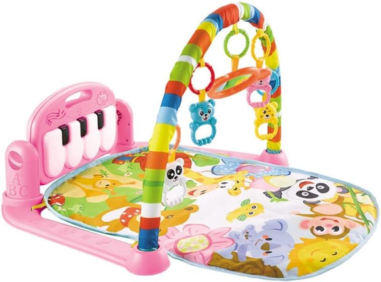 Imagem de Tapete De Atividades Infantil Musical Toca Piano Happy Rosa