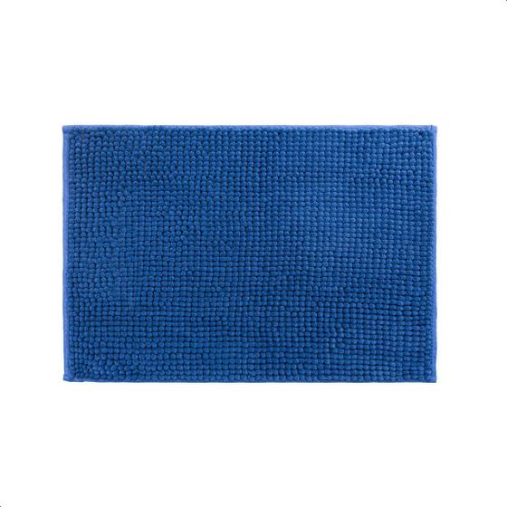 Imagem de Tapete de Banheiro Antiderrapante Bolinha Microfibra Macio Azul 40x60cm