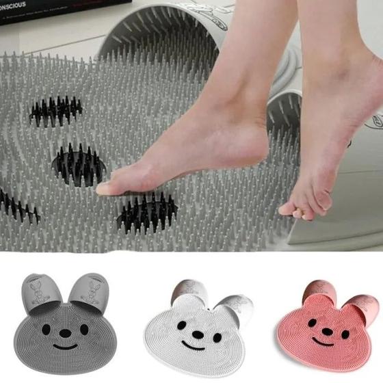 Imagem de Tapete de Banheiro Antiderrapante Box Massageador Limpeza Pés