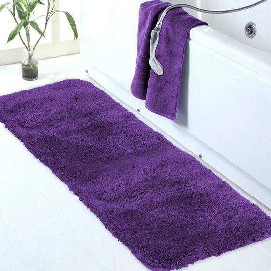 Imagem de Tapete de banheiro Walensee Large Dark Roxo 60x180cm Microfibra