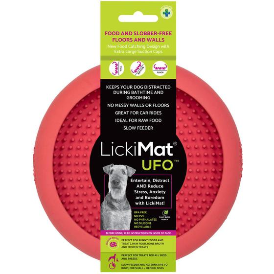 Imagem de Tapete de borracha LickiMat UFO para cães com coletor de alimentos