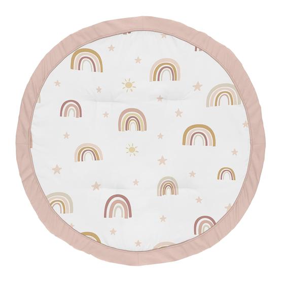 Imagem de Tapete de brincar para bebês Sweet Jojo Designs Boho Rainbow Girl Tummy Time