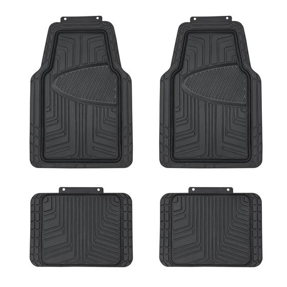 Imagem de Tapete de chão Amazon Basics Premium Rubber de 4 peças para carros