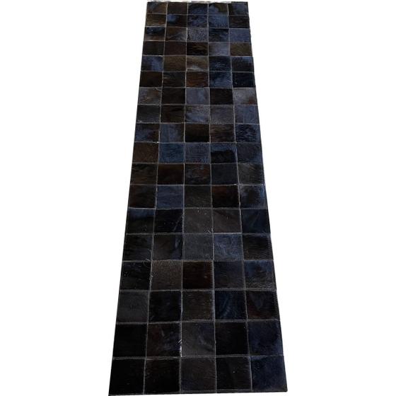 Imagem de Tapete de couro marrom café 0,50x1,80 sem borda peça 10x10cm