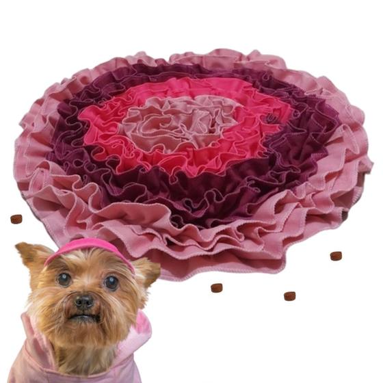 Imagem de Tapete de Estímulos para Cães e Gatos Enriquecimento Ambiental Flor esconde  petisco