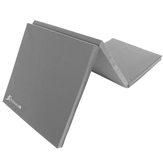 Imagem de Tapete de Exercício ProSourceFit Dobrável Tri-Fold 6'x2' - Cinza
