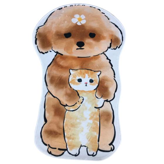 Imagem de Tapete de Gatinho e Cachorrinho Com Várias Estampas Lindas 70cm x 45cm Decorativo