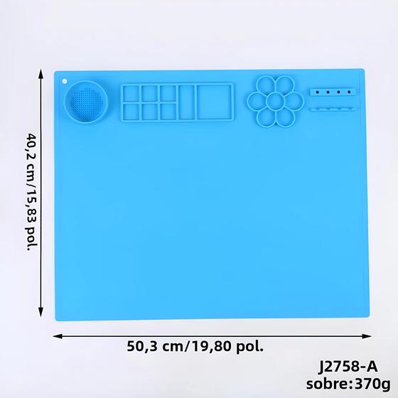 Imagem de Tapete De Pintura De Silicone Infantil Com Suporte Para Copo E Pincel, Paleta Artesanal Para