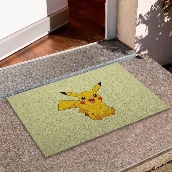 Imagem de Tapete De Porta Capacho Divertido  Pikachu