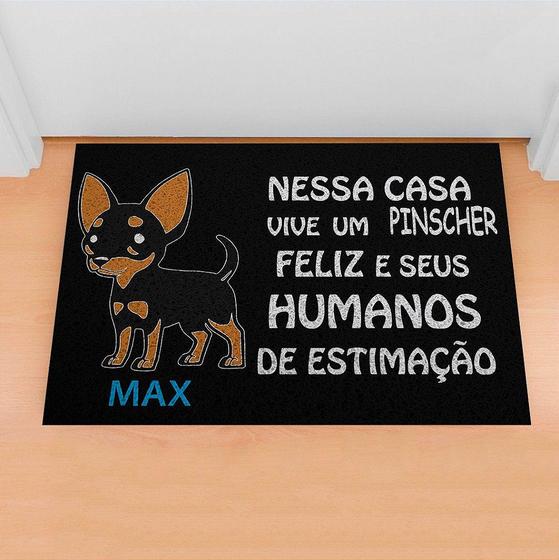 Imagem de Tapete De Porta Capacho Divertido  Pinscher Macho