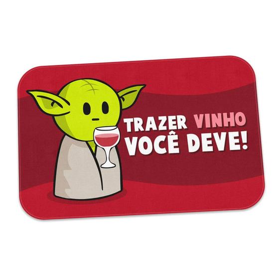 Imagem de Tapete De Porta Dr. Pepper Mestre Yoda Trazer Vinho Você Deve