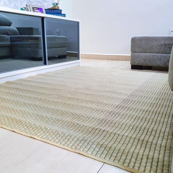 Imagem de tapete de sala 2,00x1,50 moderno de sisal com antiderrapante