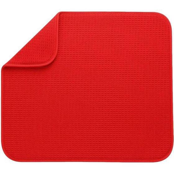 Imagem de Tapete De Secagem Para Louças Dish Drying Mat Vermelho