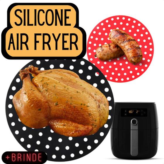 Tapete de silicone air fryer culinário reutilizável protetor antiaderente fritadeira redondo esteira lavável Air frier air fraier Menor preço em Tapete de silicone air fryer culinário reutilizável protetor antiaderente fritadeira redondo esteira lavável Air frier air fraier