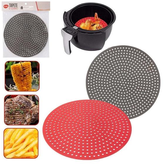 Imagem de Tapete De Silicone Fritadeira Air Fryer Modelo Jumbo 24Cm