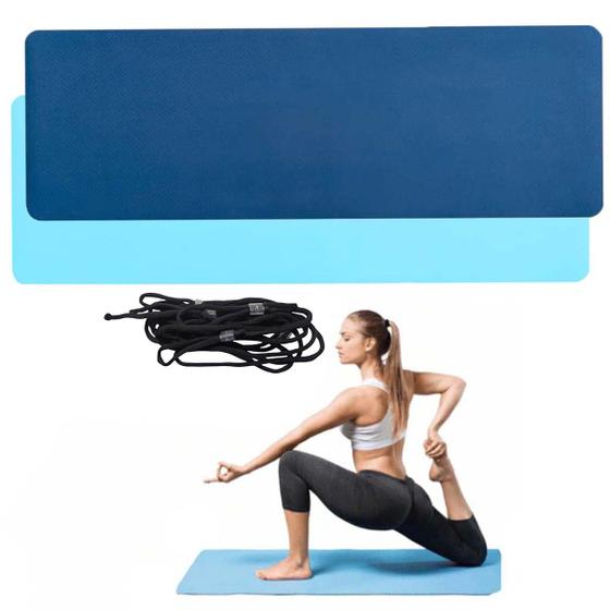 Imagem de Tapete De Yoga Grande Pilates Alongamento Fisioterapia Cardio Silencioso Casa Academia Antiderrapante Treino Fitness