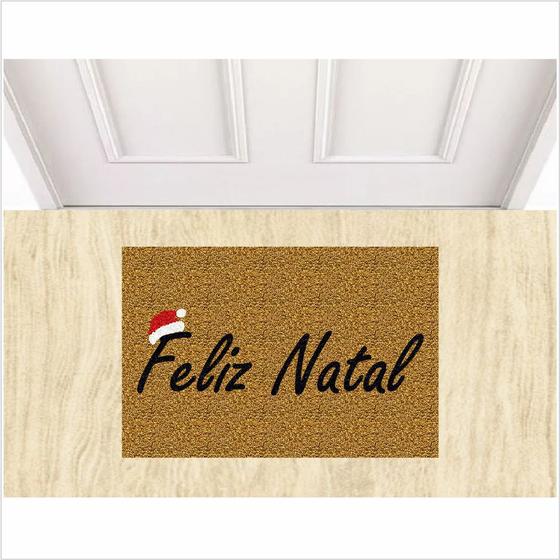 Imagem de TAPETE DECORAÇÃO DE NATAL GORRO PAPAI NOEL. DECORAÇÃO DE FELIZ NATAL PARA QUARTO SALA BANHEIRO 60x40 CM