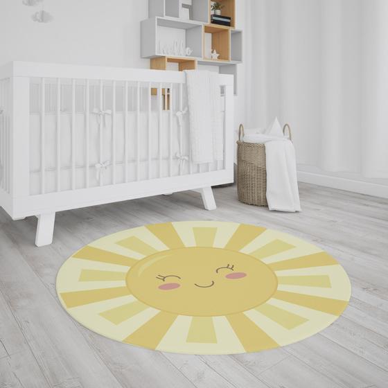 Imagem de Tapete Decorativo Infantil Neoprene Sol 1,40m