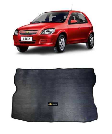 Imagem de Tapete do Porta Malas Borracha Chevrolet Celta 2006 a 2015 Com Logo Bordado-800.330