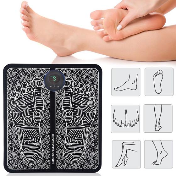 Imagem de Tapete Eletrico Massageador Relaxante De Pes Massagem Relaxante Muscular Alivia Dores Bem Estar Reflexologia