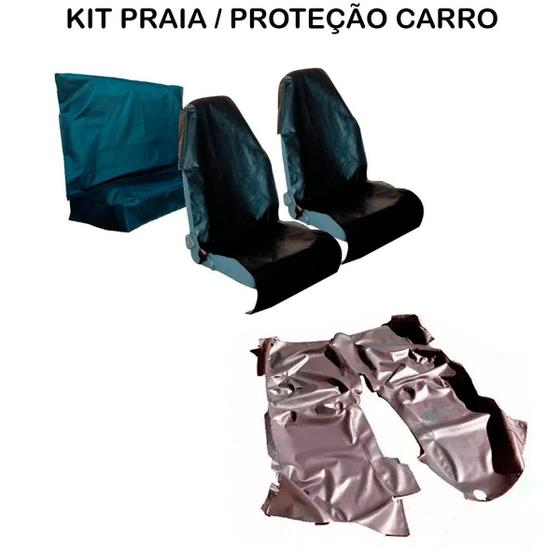 Imagem de Tapete Em Vinil Renault Clio 2003 a 2012 + Capa Banco Protecao Banco Areia Suor Academia