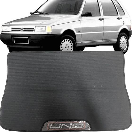 Imagem de Tapete emborrachado para porta mala malas especifico do carro fiat uno 1983 a 2004 todos modelos 2 e 4 portas