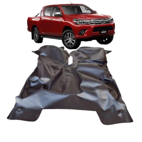 Imagem de Tapete emborrachado preto fosco toyota hilux dupla 2024 2025