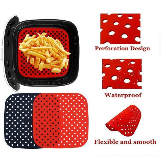 Imagem de Tapete Esteira Culinario Silicone Quadrado Para Air Fryer