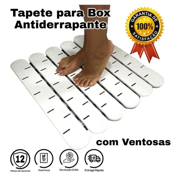 Imagem de Tapete Estrado Antiderrapante Para Box, banheiro, com 108 Ventosas