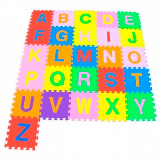 Imagem de Tapete Eva Infantil 28x28cmx5mm Alfabeto 26 Peças