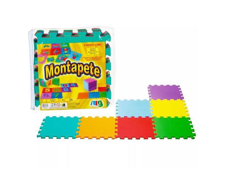 Imagem de Tapete EVA Montapete Liso Colorido 9 Peças Nig Brinquedos