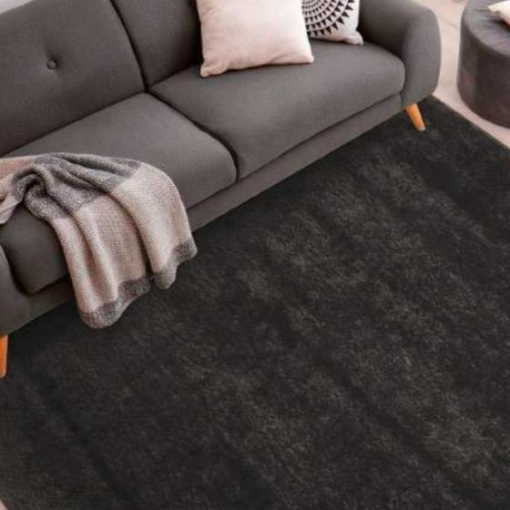 Imagem de Tapete Fancy Shaggy 1,50m x 1,00m Chumbo
