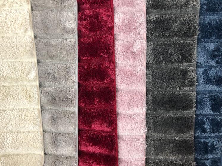 Imagem de Tapete Fio de Seda Luxo Silk Shaggy Puro 0,80cm x 0,50cm Porta de Entradas Carpetes Antiderrapante
