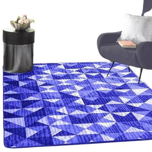 Imagem de Tapete Flannel Sala Quarto Luxo Macio 2,00x1,40 azul