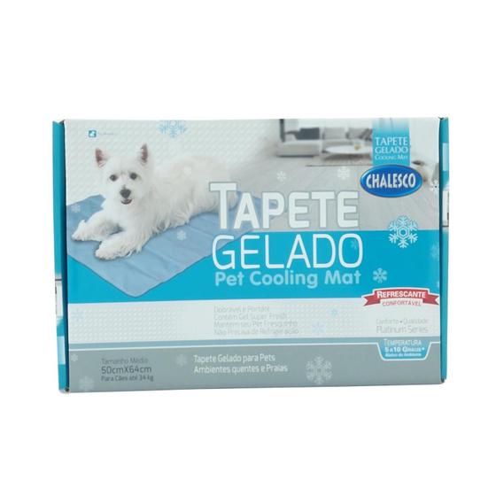 Imagem de Tapete Gelado Chalesco 50cmx64cm M - para cachorro e gato