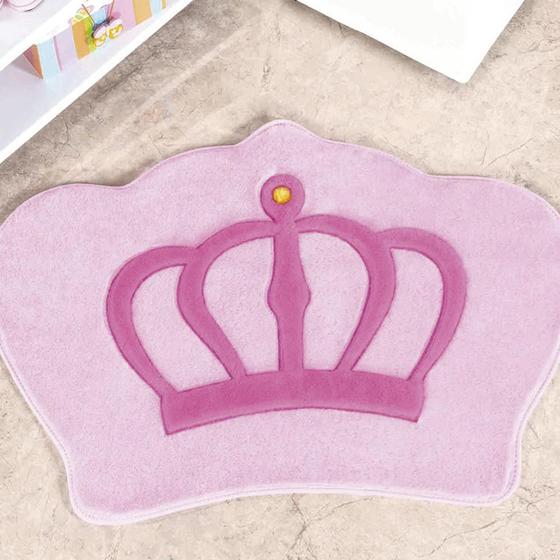Tapete Grande Infantil De Pelúcia Coroa Real Bebê Premium Antiderrapante - Rosa Menor preço em Tapete Grande Infantil De Pelúcia Coroa Real Bebê Premium Antiderrapante - Rosa