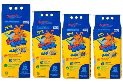 Tapete Higiênico 80x60cm Super Secão 30un MAX Petix KIT C/4 Menor preço em Tapete Higiênico 80x60cm Super Secão 30un MAX Petix KIT C/4