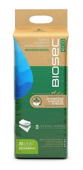 Imagem de Tapete Higiênico Biodegrável Biosec Eco 80X60Cm 30 Unidades