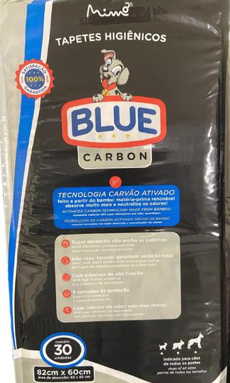 Imagem de Tapete higienico blue carbon 30un 82x60 carvao ativado 5 cam
