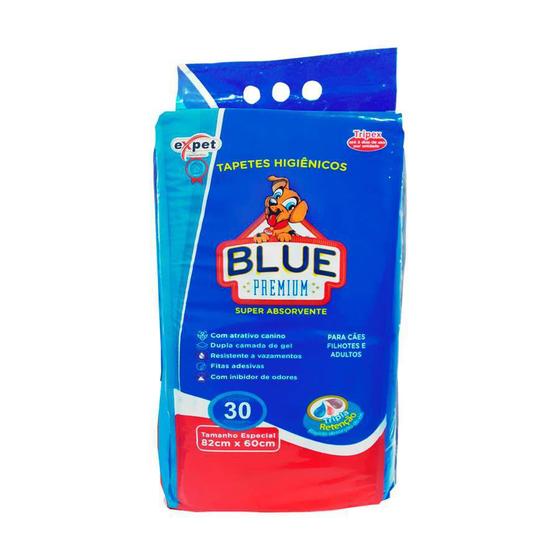Tapete Higiênico Blue Premium para Cães - 30 unidades Menor preço em Tapete Higiênico Blue Premium para Cães - 30 unidades