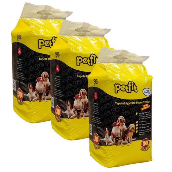 Tapete Higiênico Cães 60x90 cm Super Absorvente Premium Descartável Kit com 3 Pacotes com 90 Unidades Menor preço em Tapete Higiênico Cães 60x90 cm Super Absorvente Premium Descartável Kit com 3 Pacotes com 90 Unidades