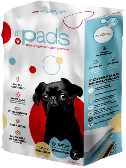 Imagem de Tapete higienico dr.pads - 90x60 - pct c/ 07 unid