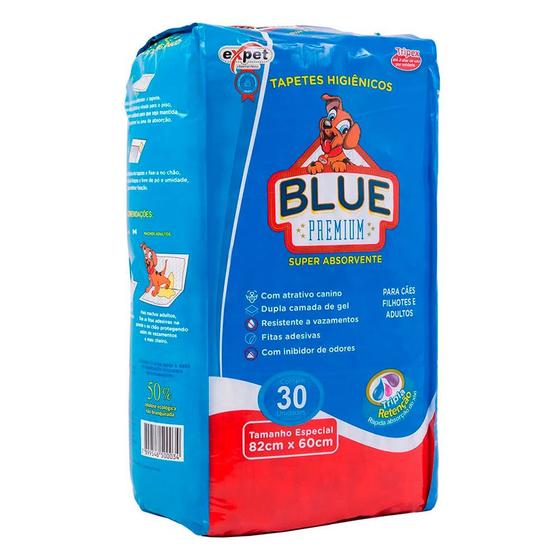 Tapete Higiênico Expet Blue Premium C/30 Unidades Menor preço em Tapete Higiênico Expet Blue Premium C/30 Unidades